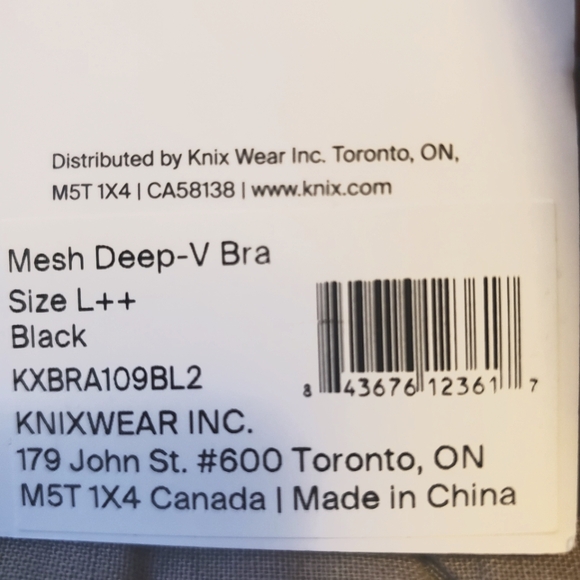 KNIX Mesh Deep-V Bralette, Black - Picture 4 of 9